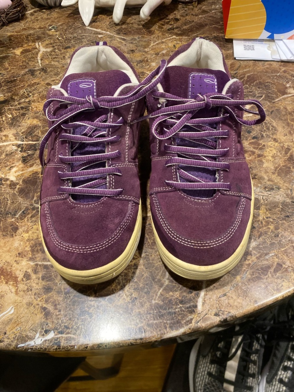 Vintage Vans Old Skool Ashland skate shoes in a "Purple Suede" colorway